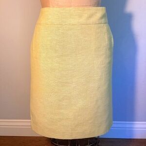 Banana Republic Yellow Tweed Skirt 14